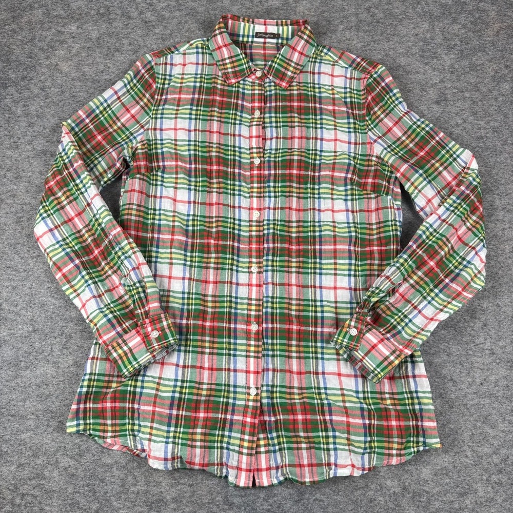 J McLaughlin Louis Button Up Shirt Long Sleeve Plaid Womens Small S